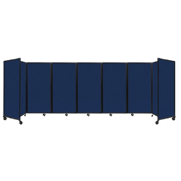 Room Divider 360 Folding Portable Partition 19'6" x 6' Navy Blue Fabric